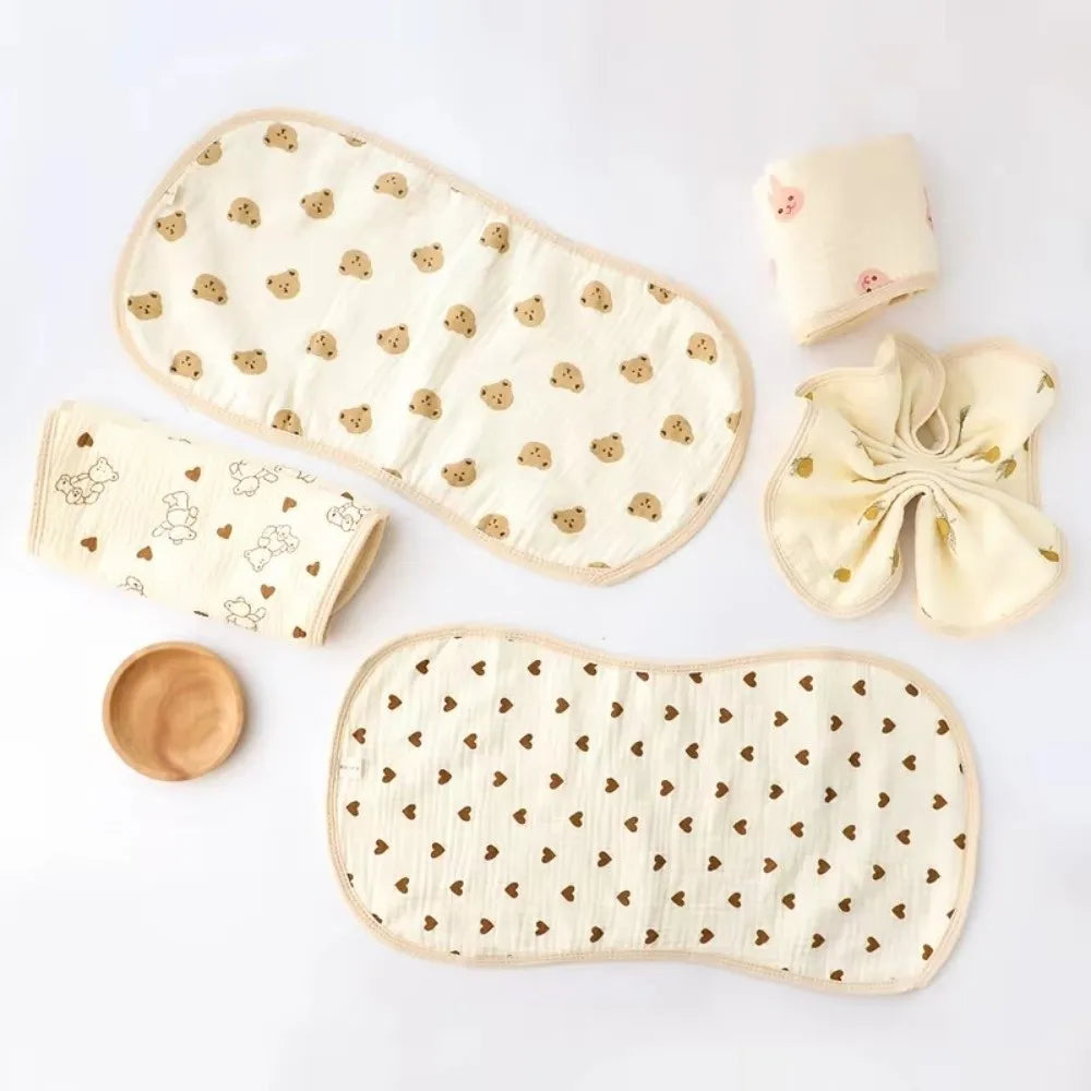 New Six-layer Gauze Newborn Baby Burp Towel Absorbent Lightweight Baby Drool Towel Waterproof Shoulder Pad