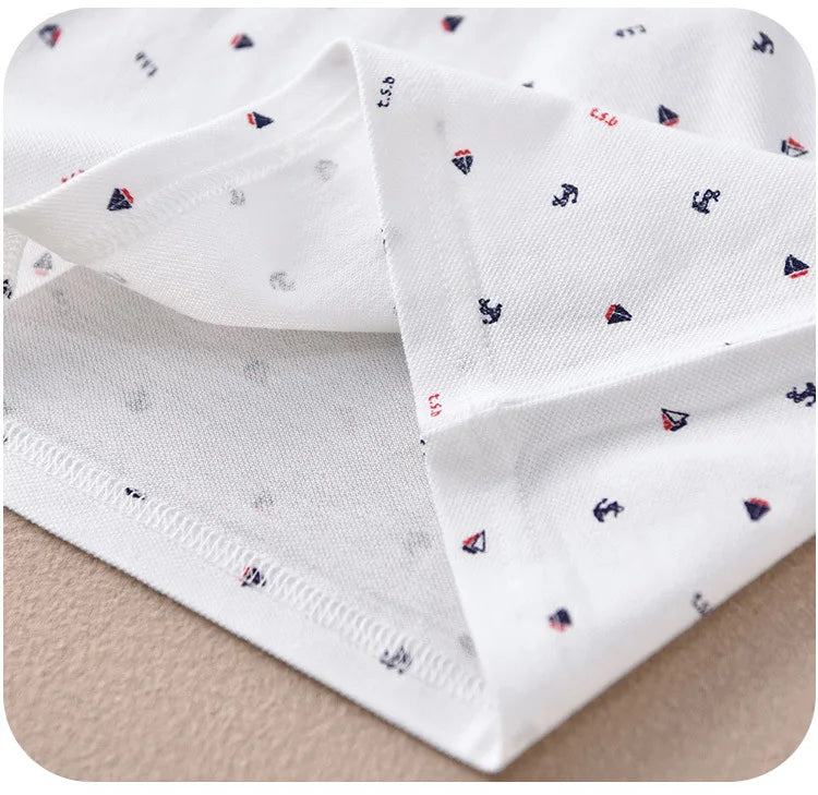 Children's short-sleeve Polo Shirts Boys and Girls 2025 Summer t-shirts 100% Cotton White School Tops 2T-16T Performance costume