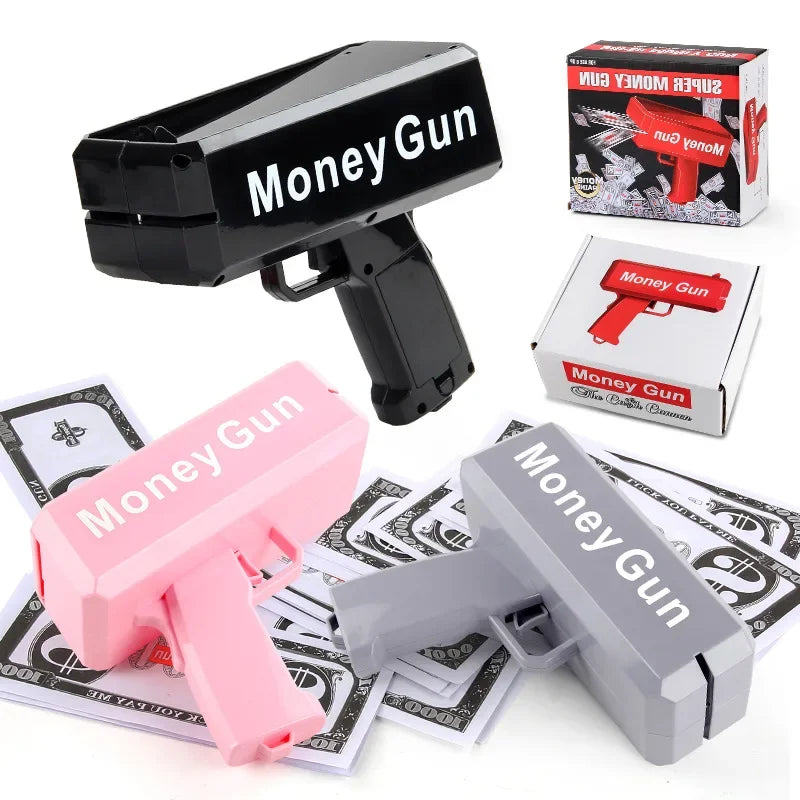Novel Money Spray Gun Toy For Parties Weddings Gold Dollar Bill Shooter Fun Interactive Game Showers Of Cash
