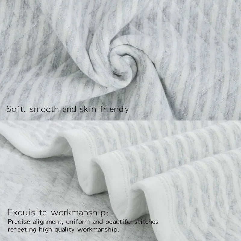 Quilted Toddler Blanket, Breathable and Warm for Boys and Girls Baby Blanket, 30x40 Inches, Grey Wave