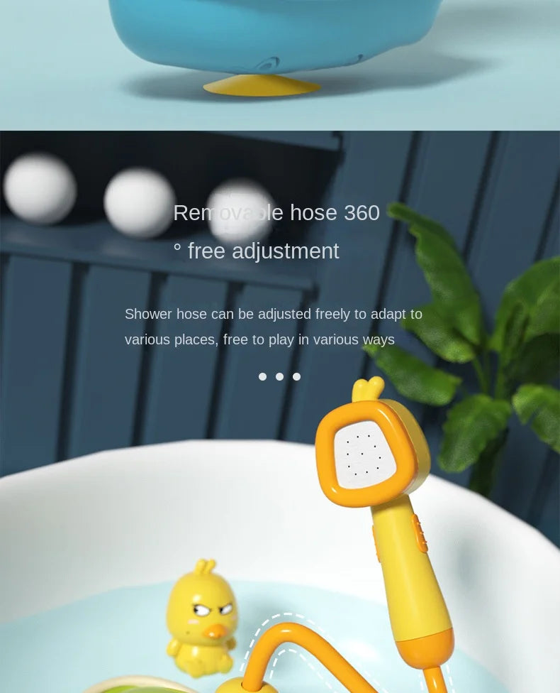 Toddler Toys Gifts Baby Bath Toys Cute Duck Electric Water Spray Bathroom Bathing Toys Kids Bath And Shower Bathtubs Interactive
