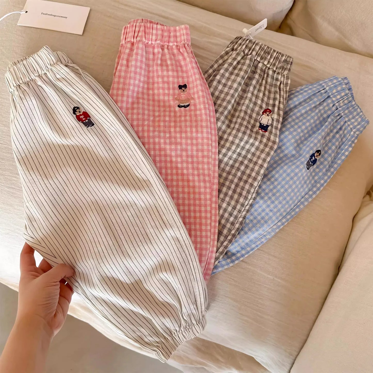 Cotton Versatile Kid Pantalons Casual Fashion Trousers Baby Pants Newborn Toddlers Autumn Spring Summer Soft Muslin Clothes Pant