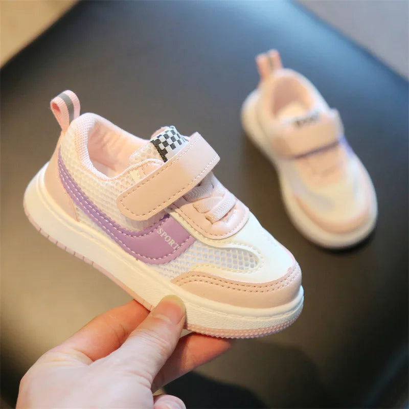 Children Spring and Autumn Sport Shoes Fashion Breathable Kids Boys Net Shoes Girls Anti-Slippery Sneakers Baby Toddler Shoes