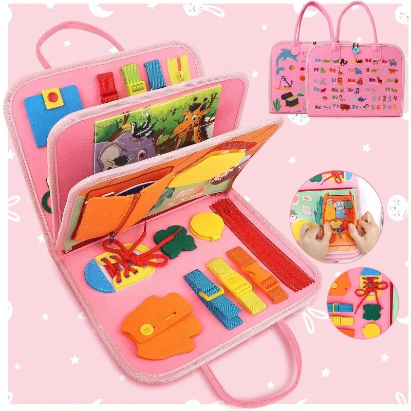 control future Busy Board Toddlers Sensory Activity Montessori Toys 1 Year Old Boy Airplane Travel Essentials Kids Ages 1-3 Road