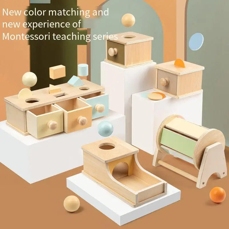 Montessori Wooden Multifunction Toys Box Children Puzzle Sensory Logic Thinking Game Box Toys Children Early Education Toys Gift