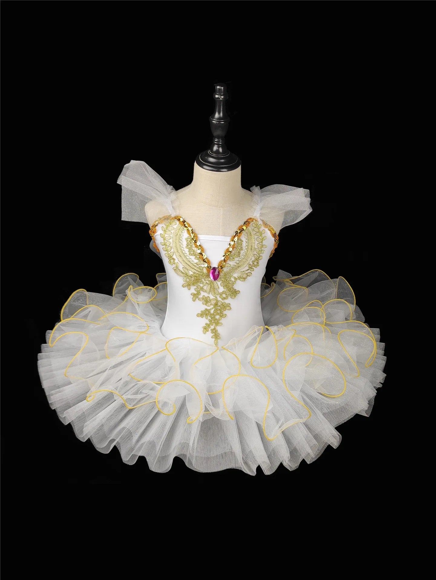 Summer Stage Ballet Dance Dress Girls Performance Tutu Kids Clothes Vestido Girl Mesh Princess Dress for Children's Day