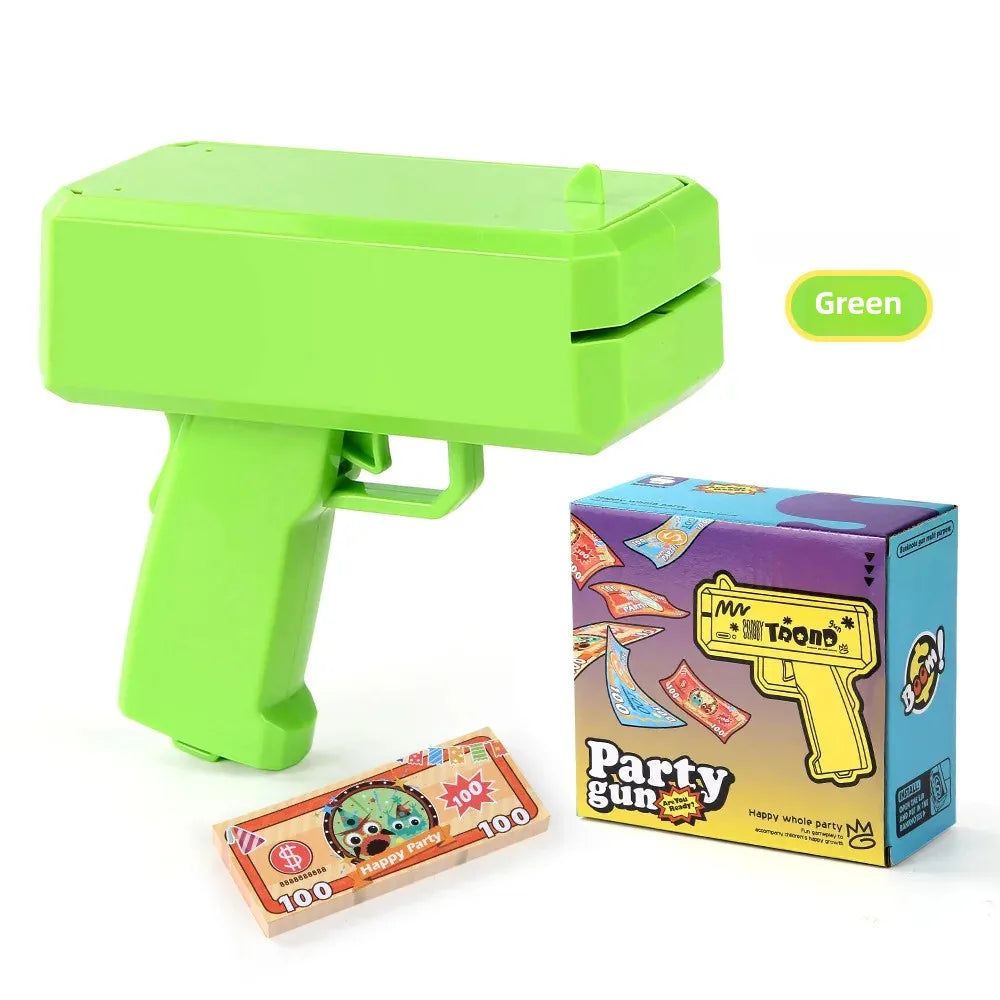 Novel Money Spray Gun Toy For Parties Weddings Gold Dollar Bill Shooter Fun Interactive Game Showers Of Cash