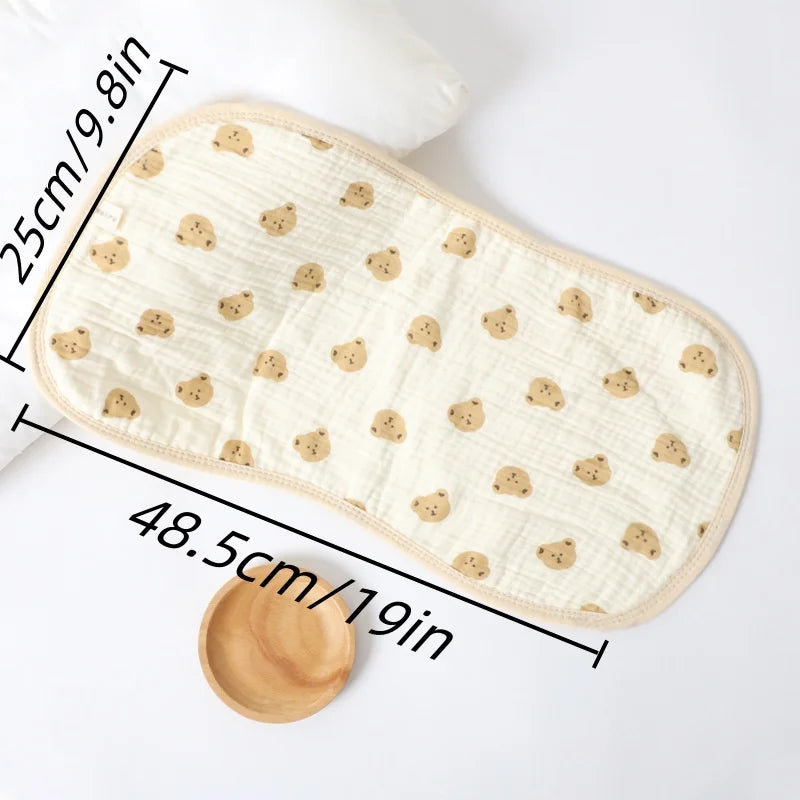 Newborn baby burp towel, six-layer gauze pad, shoulder towel, waterproof spit-up towel, bib, baby saliva towel