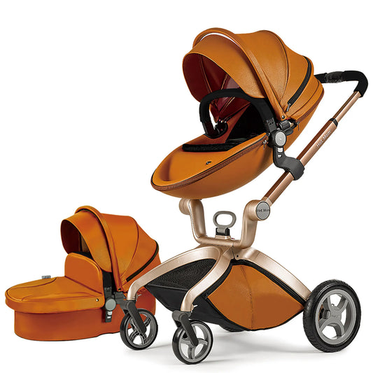 Hot Mom F22 baby stroller 3in1 ,adjustable seat,aluminum frame,solid rubber tires,rain cover,mosquito net,large storage basket