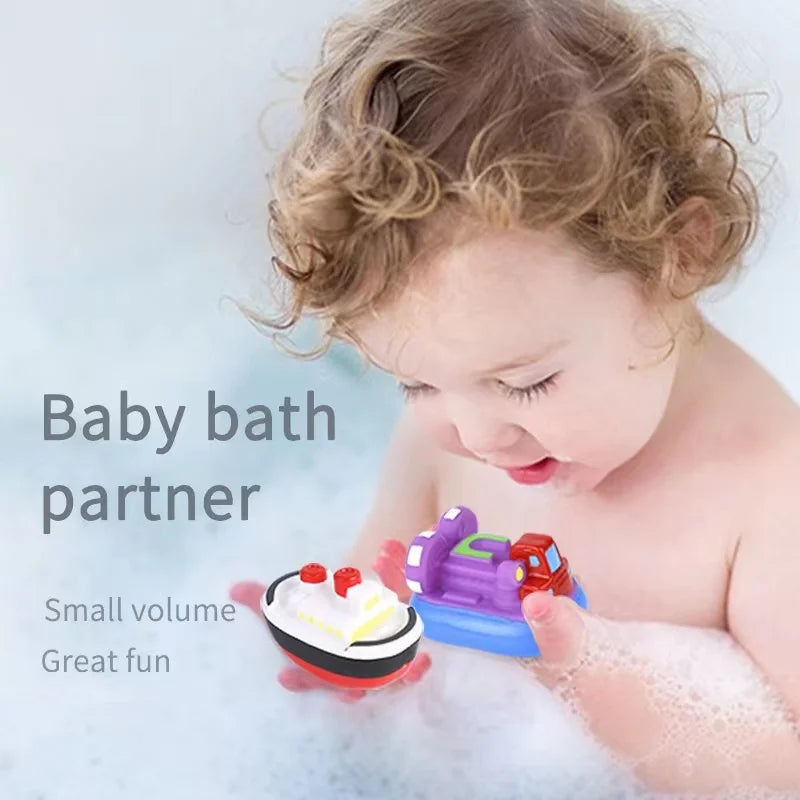 Mini Car Baby Shower Boat Carrying Toy Shower Boat Sprinkler Swimming Pool Children's Bathtub And Beach Birthday Gift