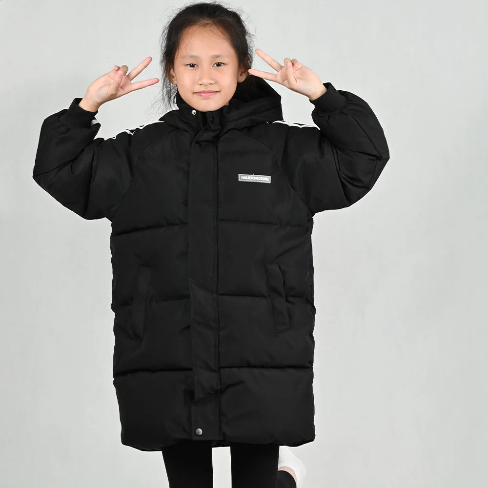 New Winter are Thickened Winter Girls Jacket and Coat Parka Boys Jacket The Medium Length Children's cotton padded clothes for
