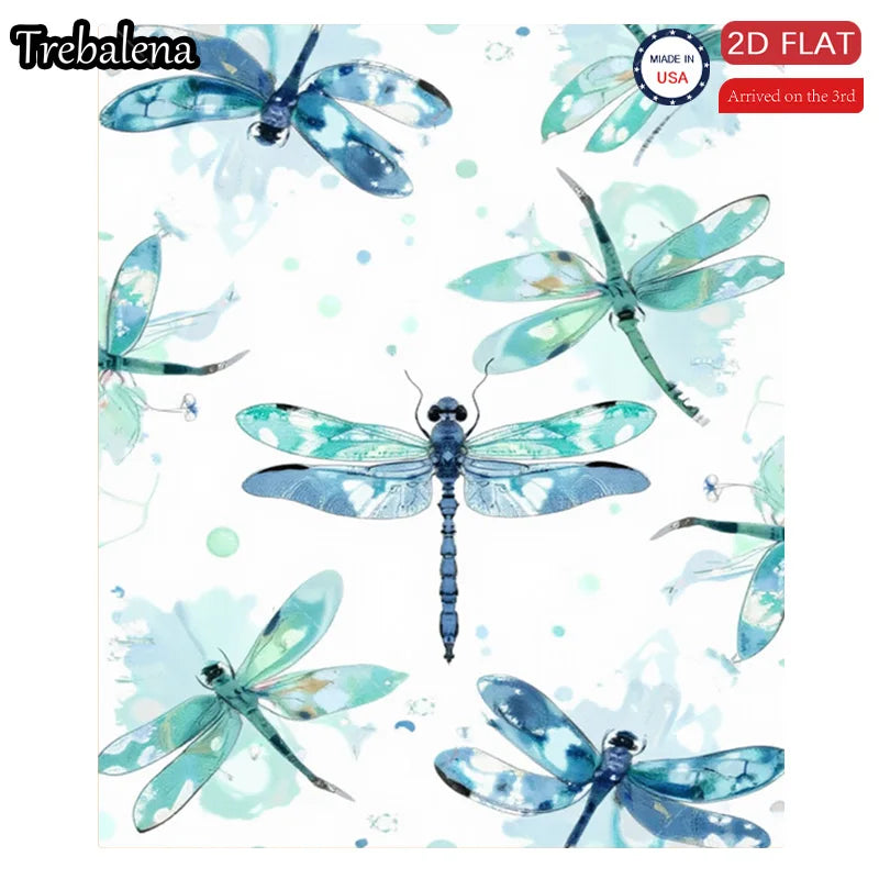 Flannel Blanket-Soft Lightweight All-season Adorable Dragonfly Print Soft Baby Blanket for Boys Girls Newborns