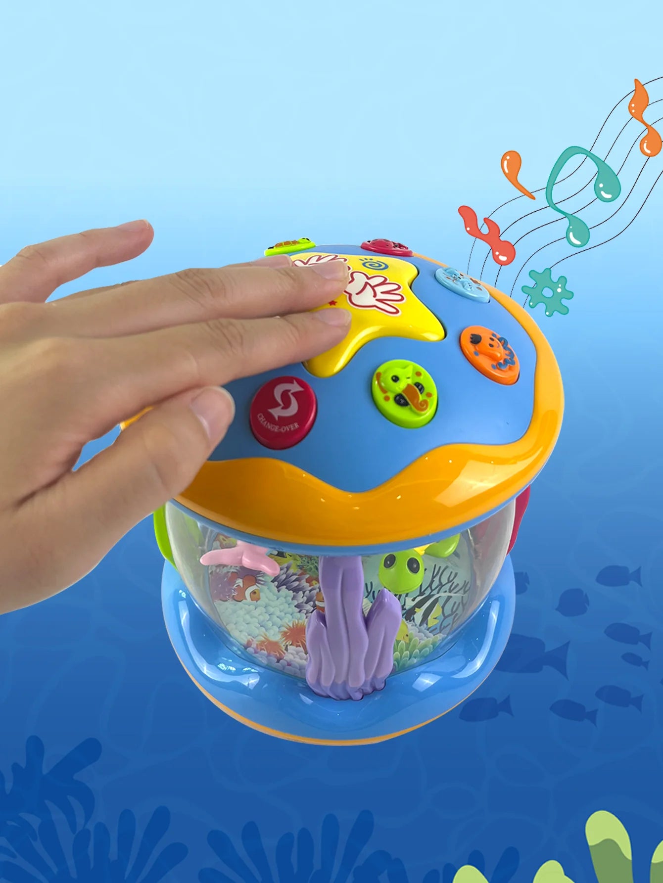 Ocean Projector Luminous Toys Music Baby Toys for 12-18 Months Toddlers 6 to 12 Months Toddlers Crawl Learning Prone Time Toys