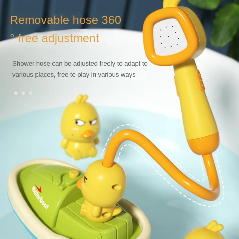 Toddler Toys Gifts Baby Bath Toys Cute Duck Electric Water Spray Bathroom Bathing Toys Kids Bath And Shower Bathtubs Interactive