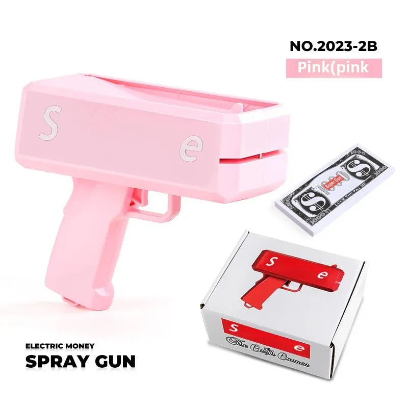 Novel Money Spray Gun Toy For Parties Weddings Gold Dollar Bill Shooter Fun Interactive Game Showers Of Cash