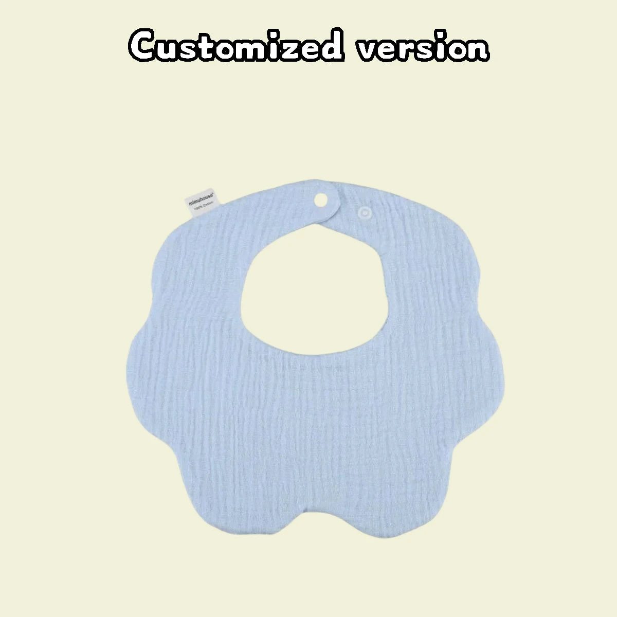 Personalized Custom name Embroidered Newborn letter Nursery Baby bib burp cloth Flower shape Gifts for Boy Girl