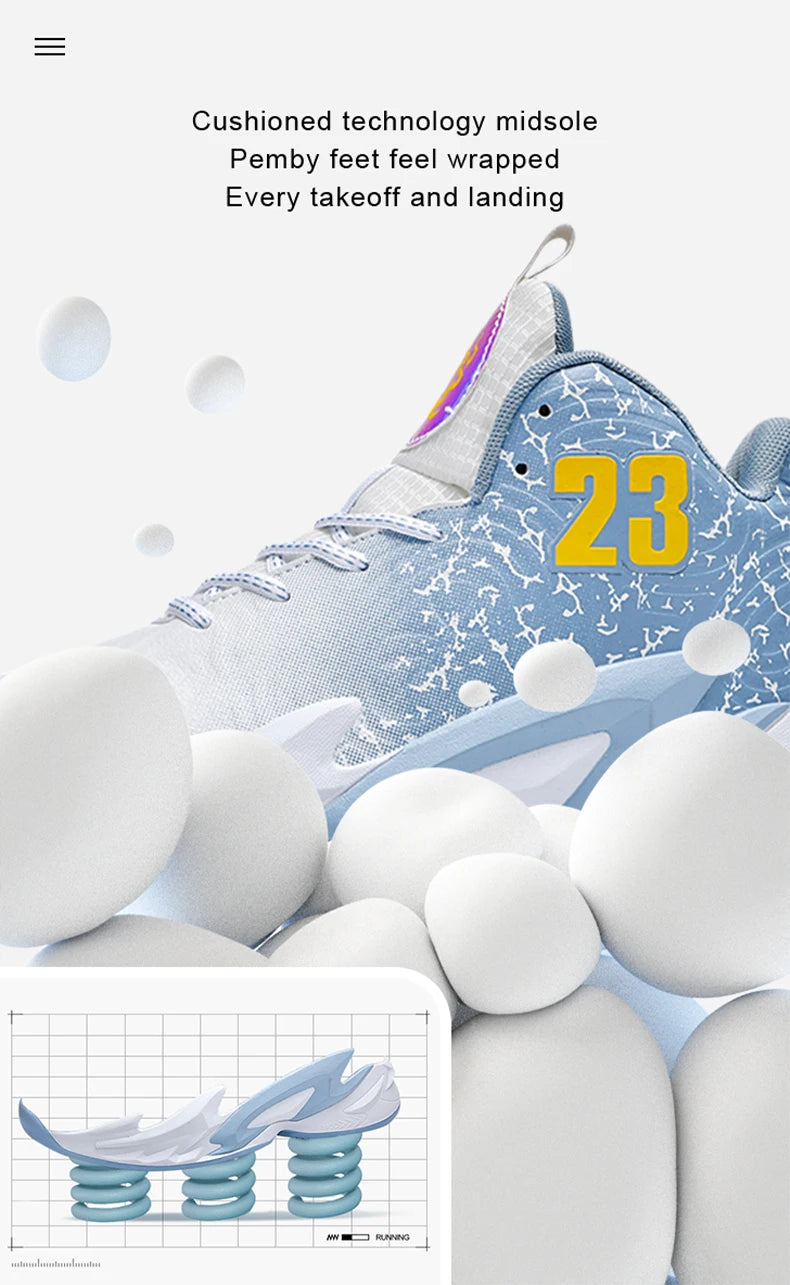 Basketball Shoes Breathable   Non Slip Outdoor Fashion Unisex Sneakers