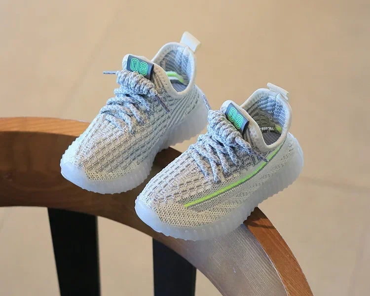 Size 21-32 Kids Casual Shoes Summer Boys Sneakers Breathable Knit Non-slip Shoes Lightweight Girls Casual Children's Shoes