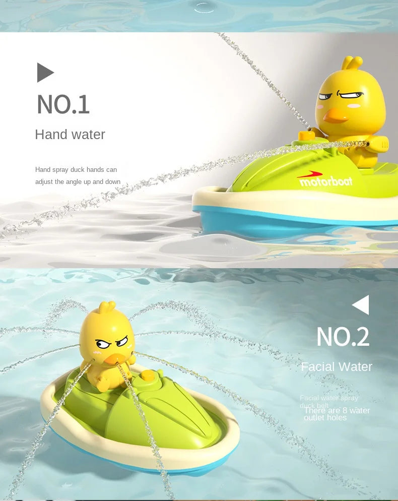 Toddler Toys Gifts Baby Bath Toys Cute Duck Electric Water Spray Bathroom Bathing Toys Kids Bath And Shower Bathtubs Interactive