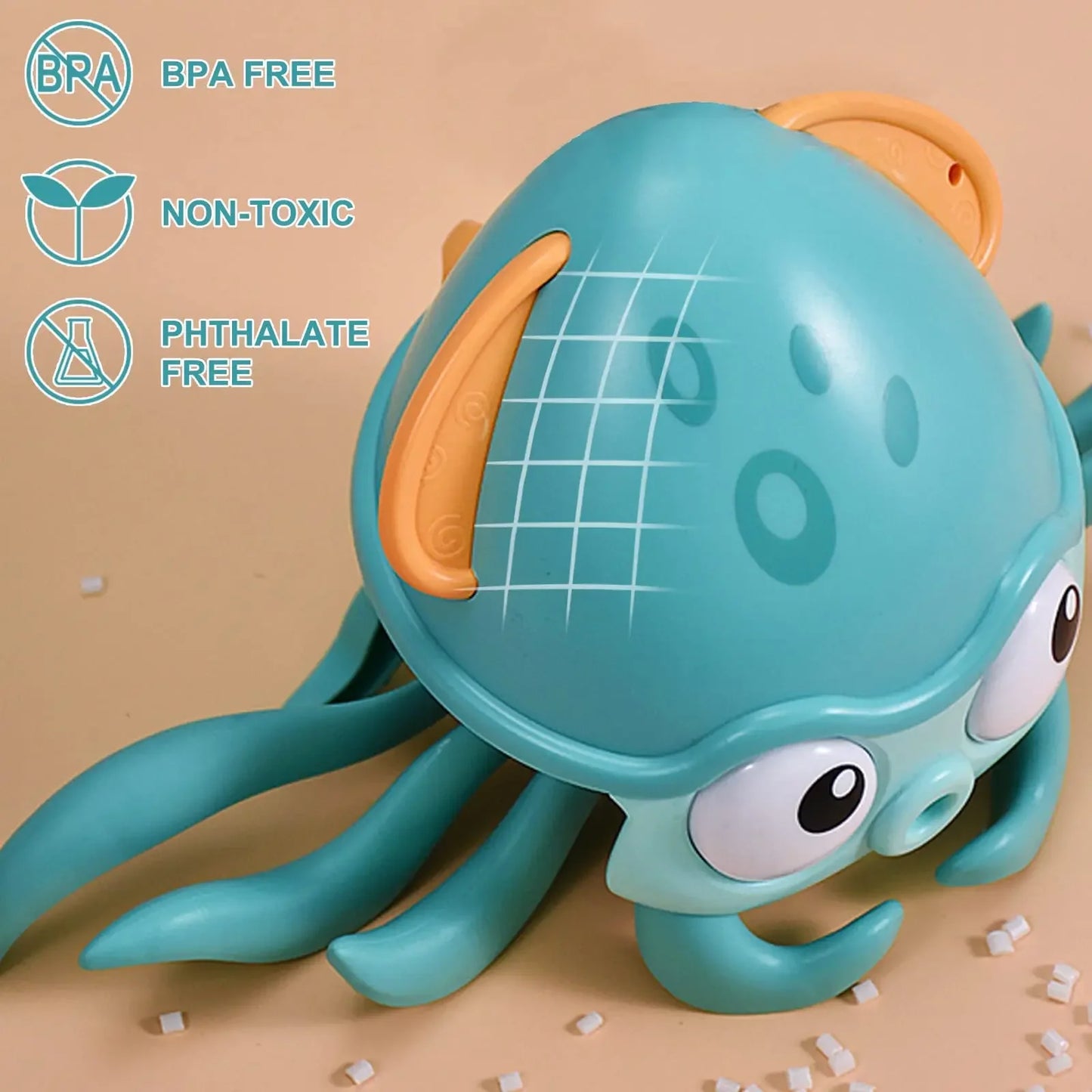 Cute Sensing Crawling Crab Baby Toys Interactive Walking Dancing with Music Automatically Avoid Obstacles Toys for Kids Toddler