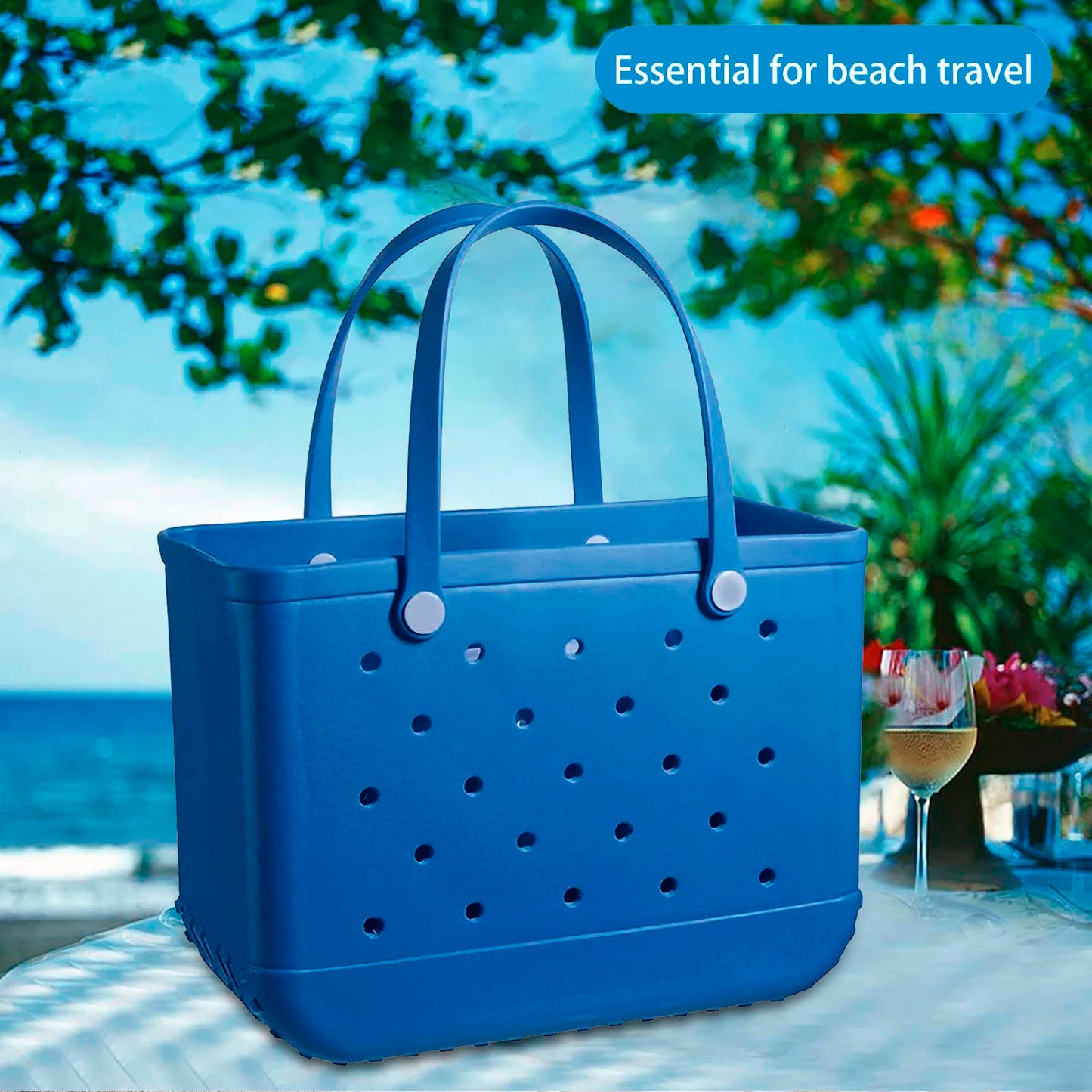 Rubber Beach Bags Waterproof Sandproof Outdoor EVA Portable Travel Bags Washable Tote Bag For Beach,Sports,Market