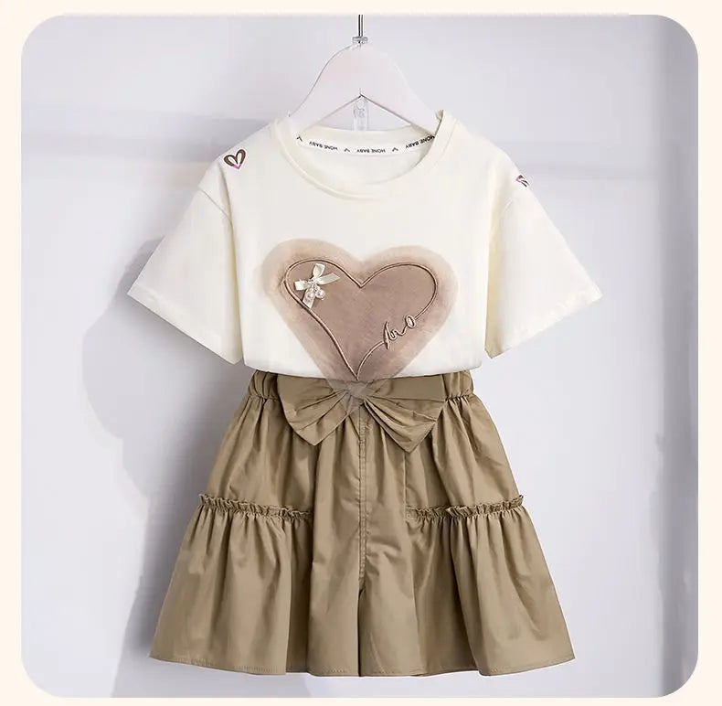 Outdoor Clothes for Children Girls's Sets Set 10 12 Years Children's Fashion with Letters Kids Korean Children's Clothes 2025