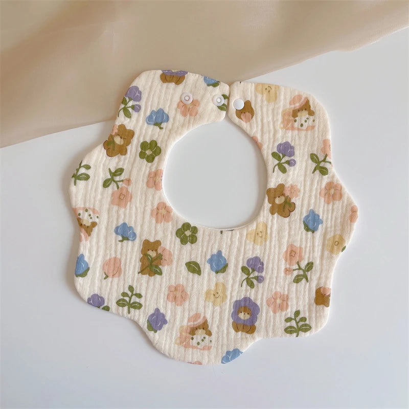 Summer Baby Cotton Gauze Waterproof Bibs Soft Cartoon Infant Bib Burp Cloths Bandana Scarf for Boy Girl Feeding Saliva Towel New