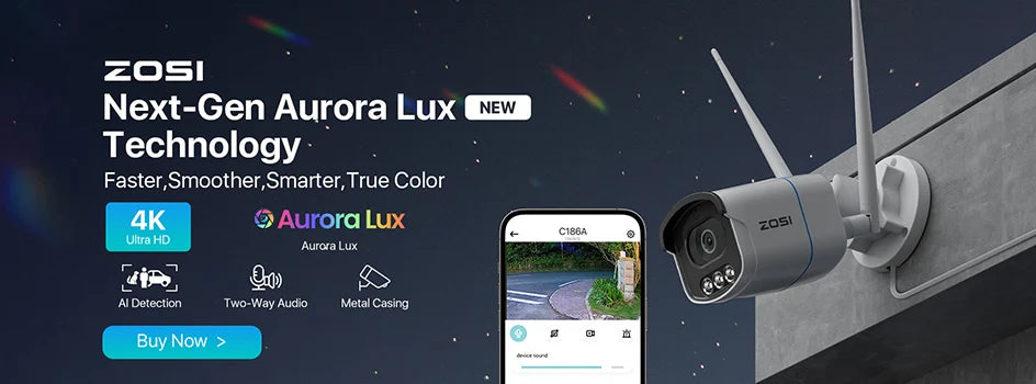 ZOSI C528 6MP/4MP HD Dual-Lens Indoor WiFi Security Camera Plug-in 360° Views Pan/Tilt Home Surveillance Baby/Pet Dog Monitor