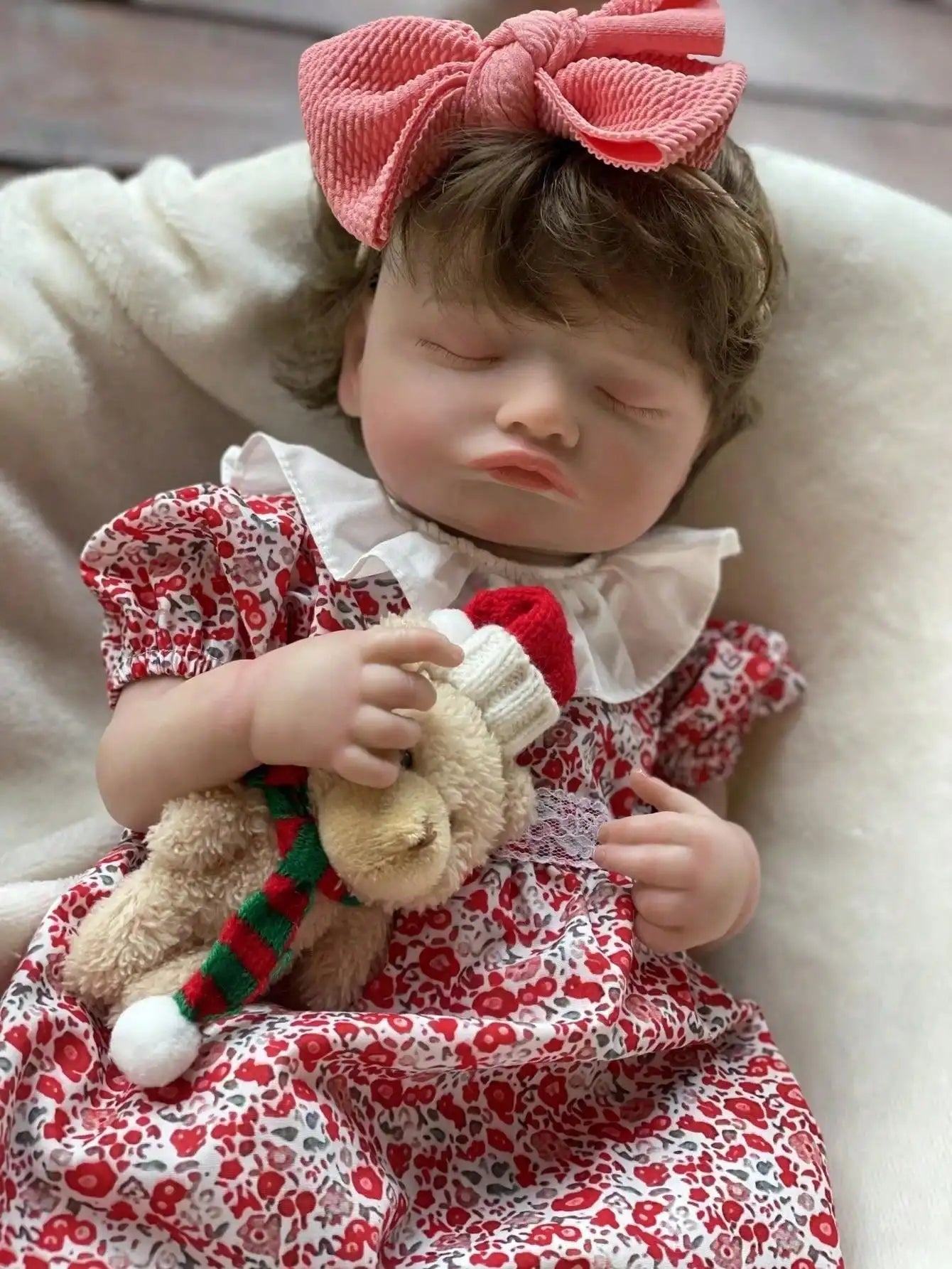 Saskia 18 Inch Lifelike Rosalie 45cm Full Body Silicone Vinyl Reborn Doll Painted Girl With Rooted Hair Waterproof Newborn Toy