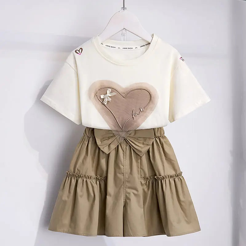 Outdoor Clothes for Children Girls's Sets Set 10 12 Years Children's Fashion with Letters Kids Korean Children's Clothes 2025