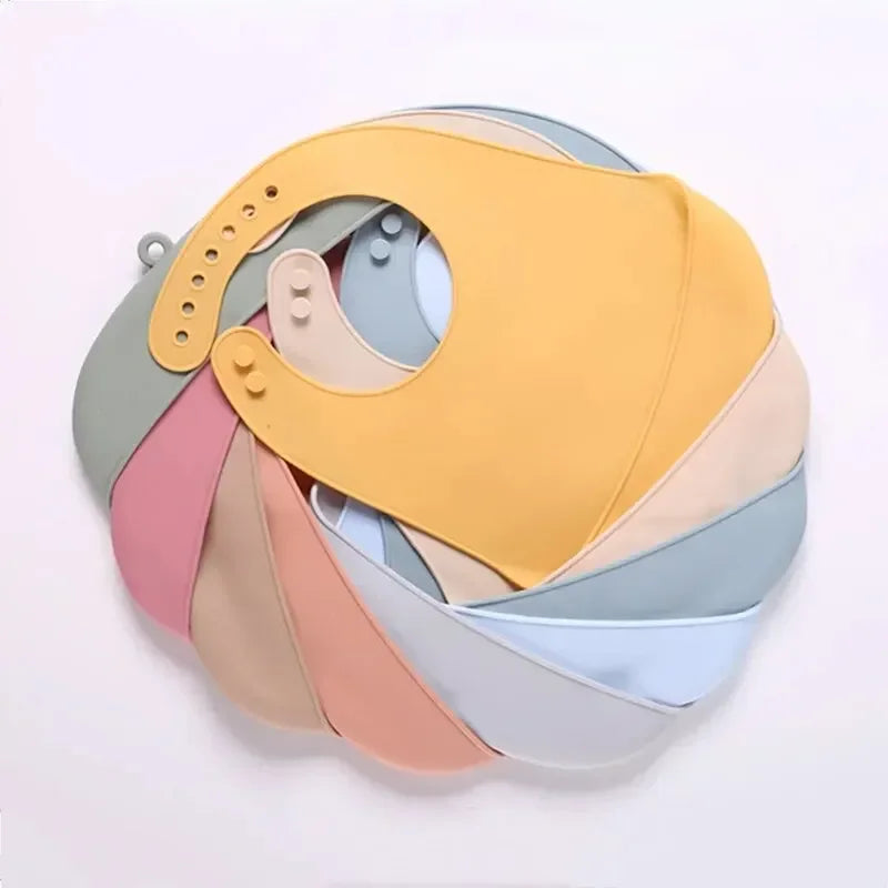 Silicone Baby Eating Bibs Easy to Clean Baby Bibs Drooling Towel Waterproof Children Silicone Bibs