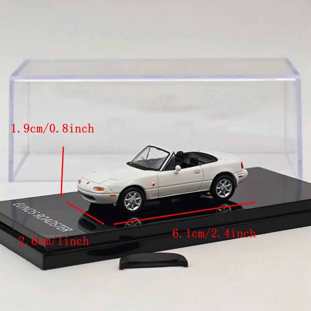 1/64 Hobby JAPAN For EUNOS ROADSTER NA6CE WITH TONNEAU COVER White HJ642025AW Diecast Models Car Limited Collection Toys Gift