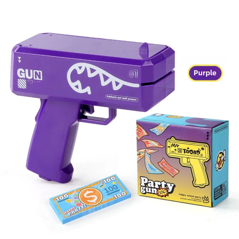 Novel Money Spray Gun Toy For Parties Weddings Gold Dollar Bill Shooter Fun Interactive Game Showers Of Cash