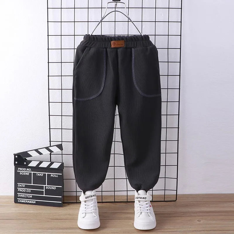 Children Pants Boys Girls Solid-colored Sweatpants Trousers  Sports Pant 3-14 Years Old Spring Autumn Track Pant For Boys