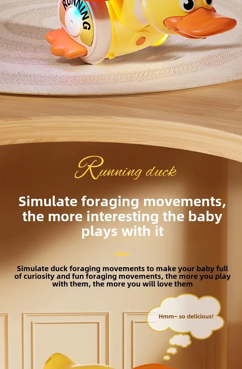 a Rotating Duck Baby Toy Infant Sensory Crawling Dancing Runing Duck Tummy Time Toys For Babies Boy Girl Learning Walking Gifts