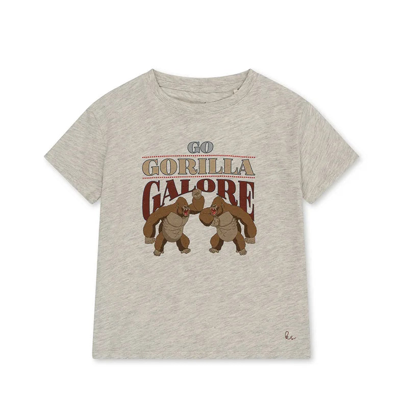 2025 Summer KS Children's Clothing Baby Girls Cartoon Swan Short Sleeve T Shirts Suits Boys Gorilla Bottom T-shirt Kids Home Set