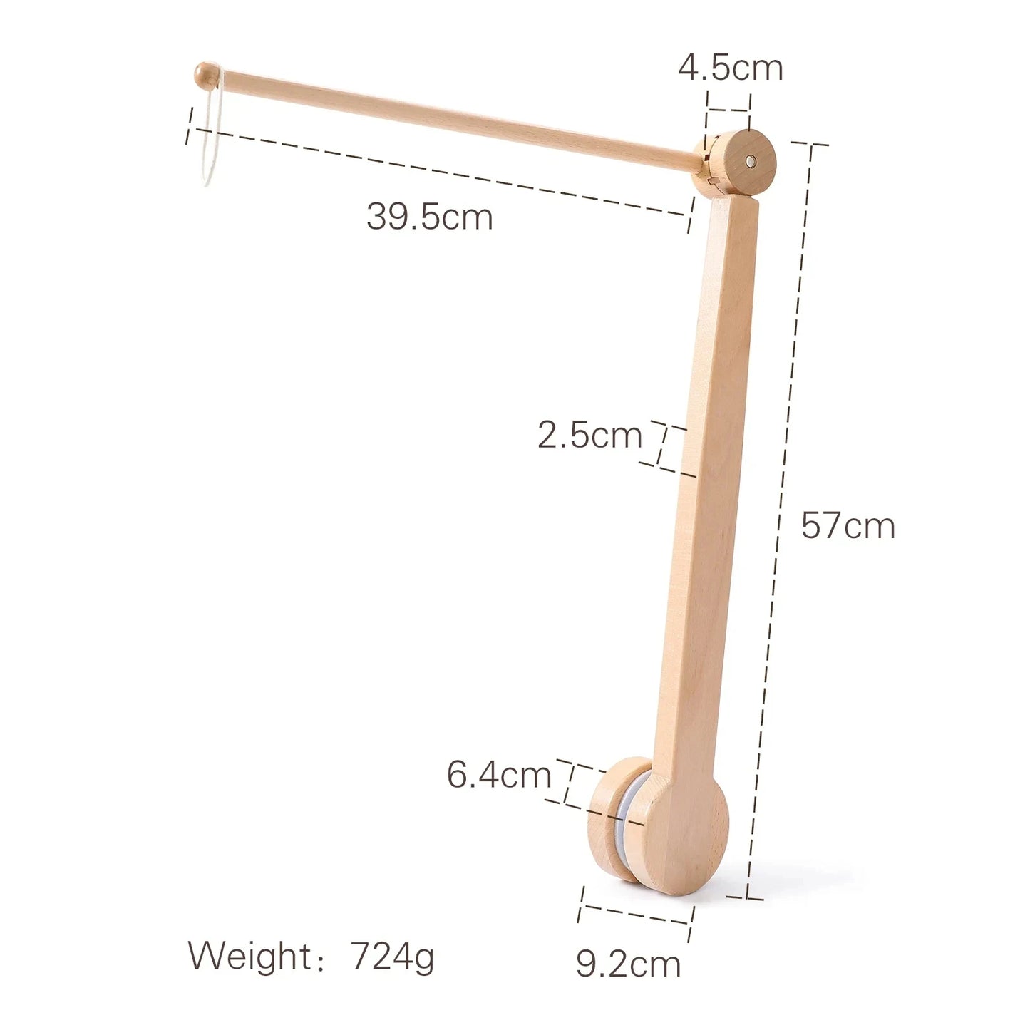 Baby Rattle Toy Bed Bell Bracket Wooden Mobile 0-12 Months Newborn Crochet Bed Bell Hanging Toys Holder Bracket Infant Crib Gift