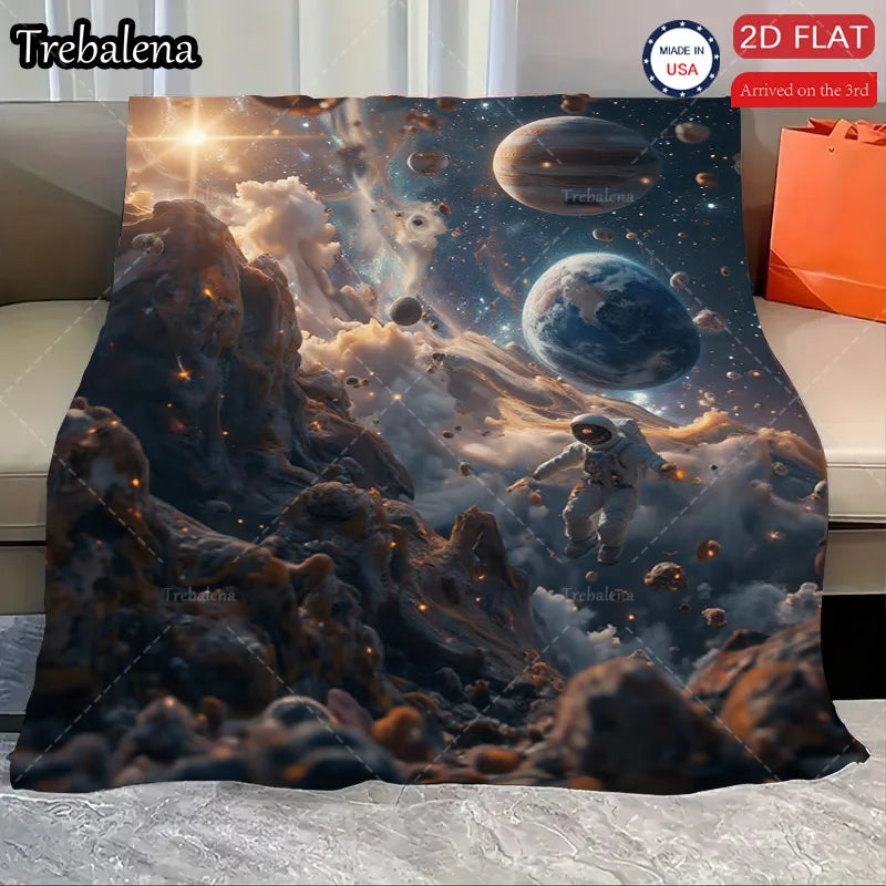 Flannel Blanket-Soft Lightweight All-season Adorable Squirrel Print Soft Baby Blanket for Boys Girls Newborns