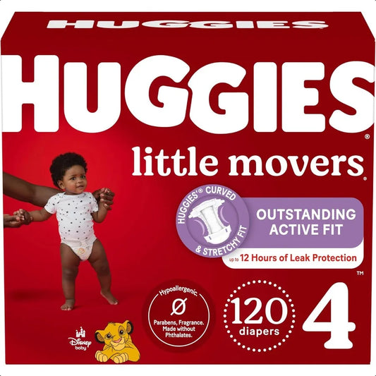 Hies Size 4 Diapers Little Movers Baby Diapers Size 4 2237 lbs 120 Count