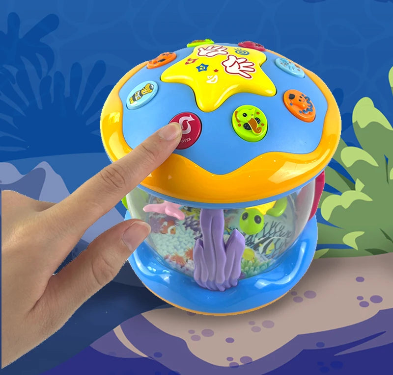 Ocean Projector Luminous Toys Music Baby Toys for 12-18 Months Toddlers 6 to 12 Months Toddlers Crawl Learning Prone Time Toys