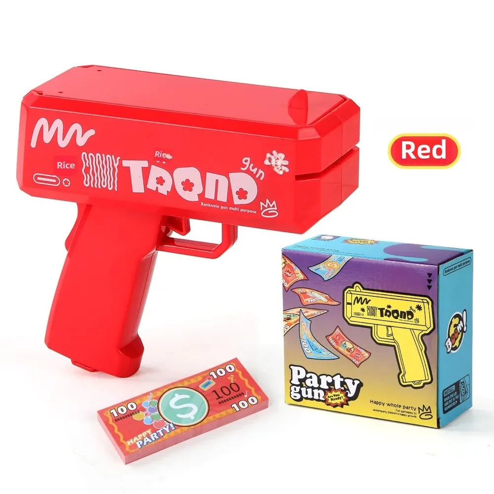Novel Money Spray Gun Toy For Parties Weddings Gold Dollar Bill Shooter Fun Interactive Game Showers Of Cash