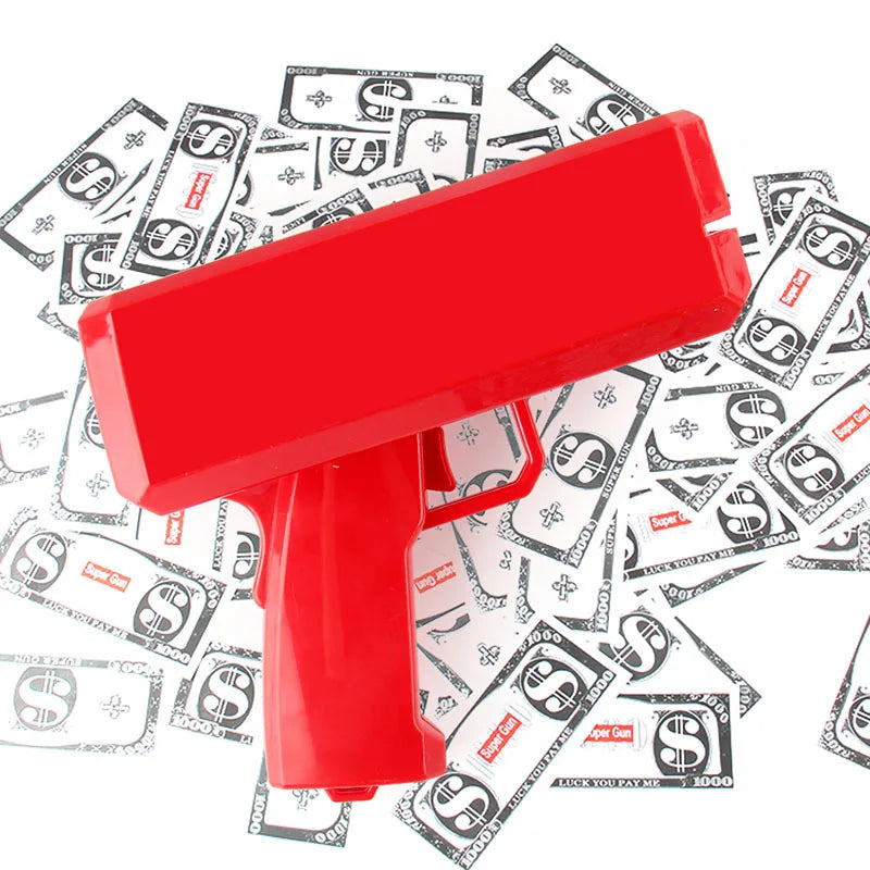 Shoot Money Gun Toy Party Banknote Shoot Pistol Paper Money Shooter Throwing Machine Funny Game Fashion Gift Party Supply Toys
