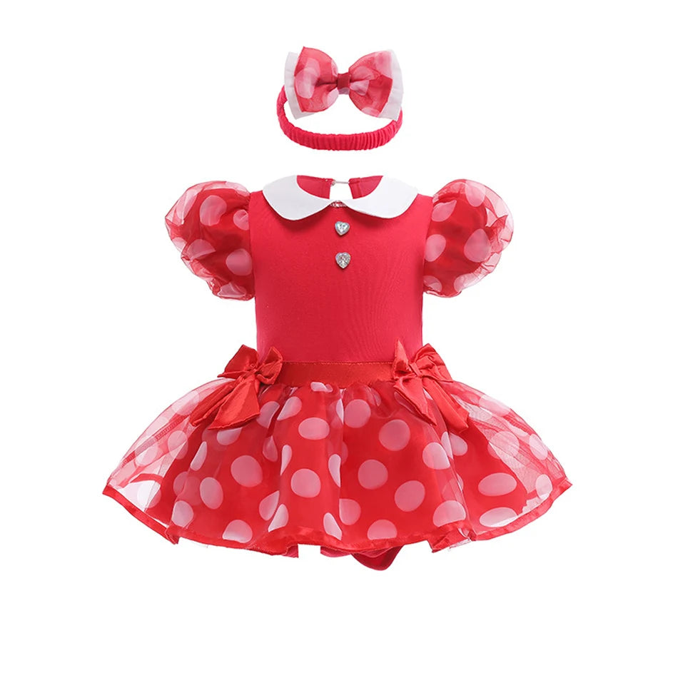 Little Girl Crawling Clothes Disney Movie Princess Role-playing Costume Baby Cute Cotton Jumpsuit Toddlers Birthday Dress