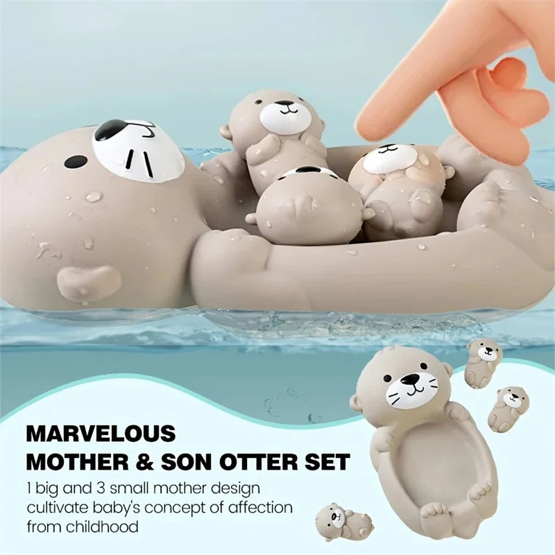 Children's Bathroom Floating Animal Otter Sealed Floating Water Toy Baby Bath Toys Swimming Pool Toy Comfort Toy