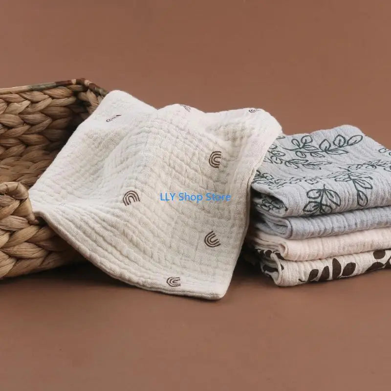 T8UD 10Pcs Baby Towel Set High Absorb Handkerchief Newborn Bath Towel Burp Cloth