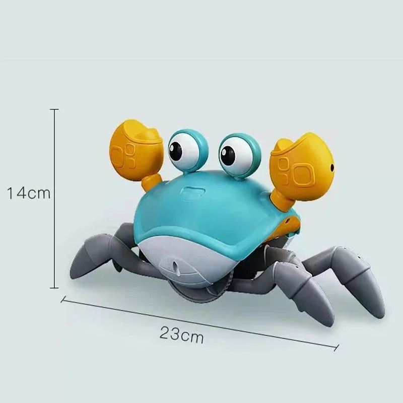 Cute Sensing Crawling Crab Baby Toys Interactive Walking Dancing with Music Automatically Avoid Obstacles Toys for Kids Toddler