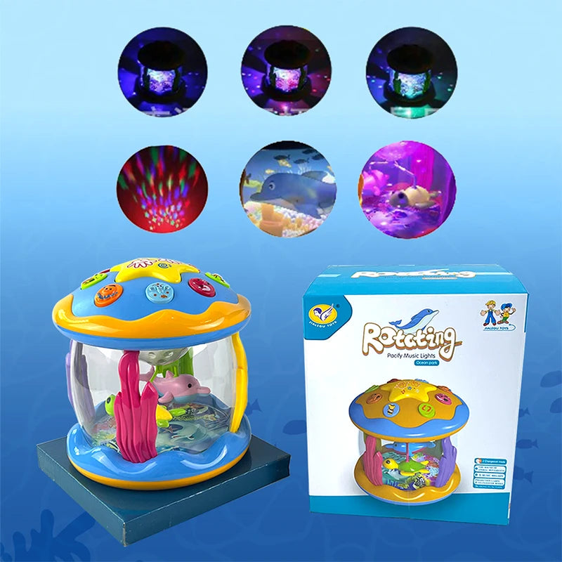 Ocean Projector Luminous Toys Music Baby Toys for 12-18 Months Toddlers 6 to 12 Months Toddlers Crawl Learning Prone Time Toys