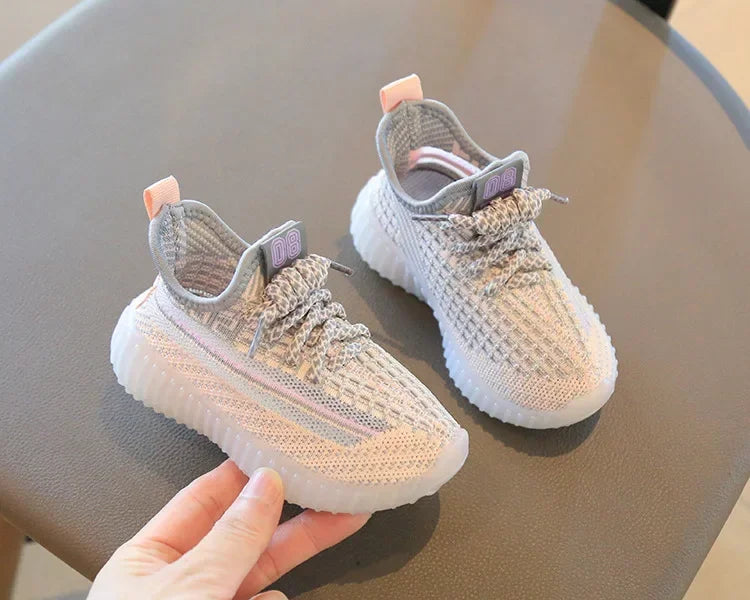 Size 21-32 Kids Casual Shoes Summer Boys Sneakers Breathable Knit Non-slip Shoes Lightweight Girls Casual Children's Shoes