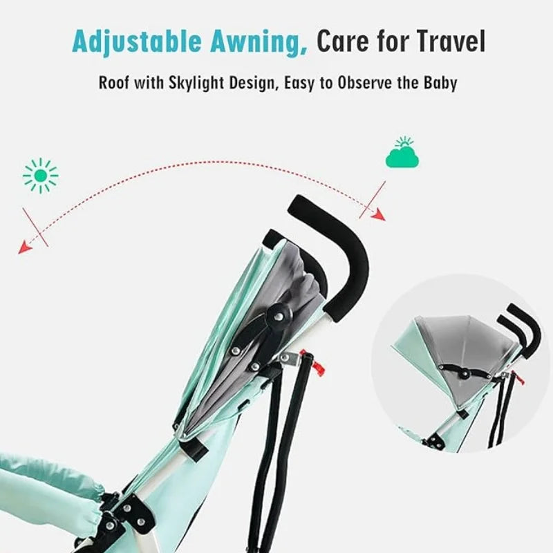 Ultra-Light Travel Stroller For Baby/Kids/Toddler From 0 Months+, Baby Umbrella Stroller | One-Hand Fold, Airplane-Friendly Comp