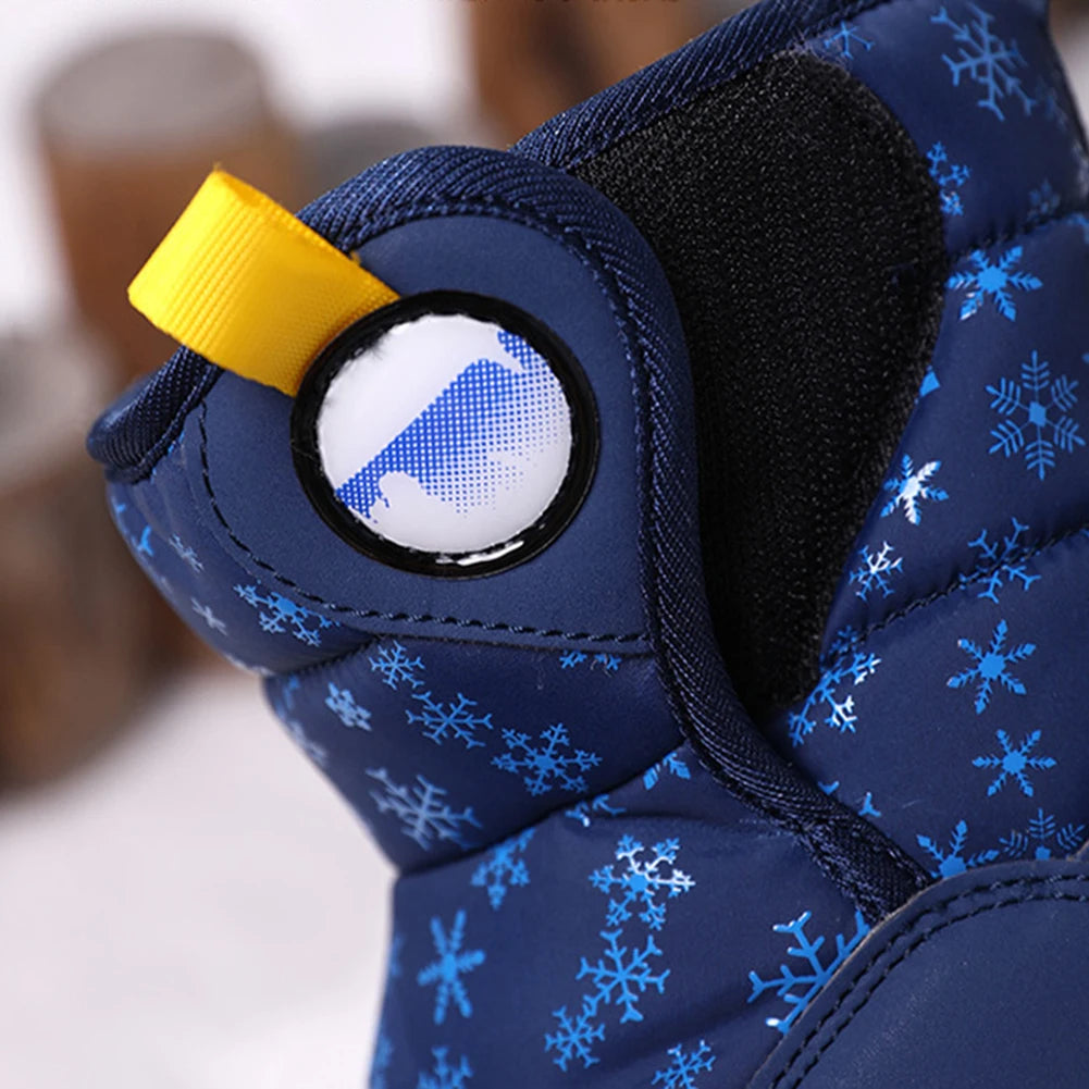 Winter Snow Boots for Boy and Girl Waterproof Winter Boots with Fur Lined Snow Boots Warm Cozy for Toddler/Little Kid